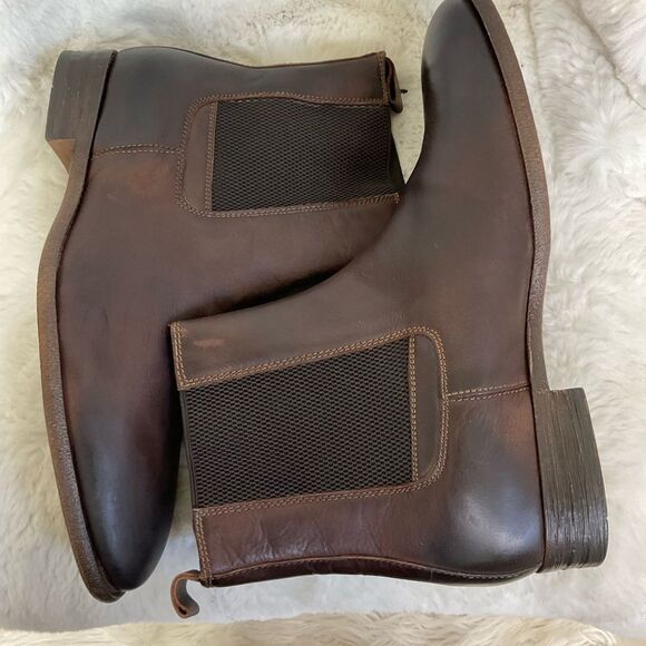 NEW Robert Wayne Men\'s Oregon Brown Leather Slip On Chelsea Boots Size 13D main image 10